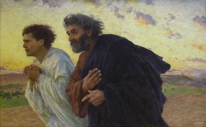 Eugène Burnand, Les Disciples Pierre et Jean courant au sépulcre le matin de la Résurrection (1898), D'Orsay